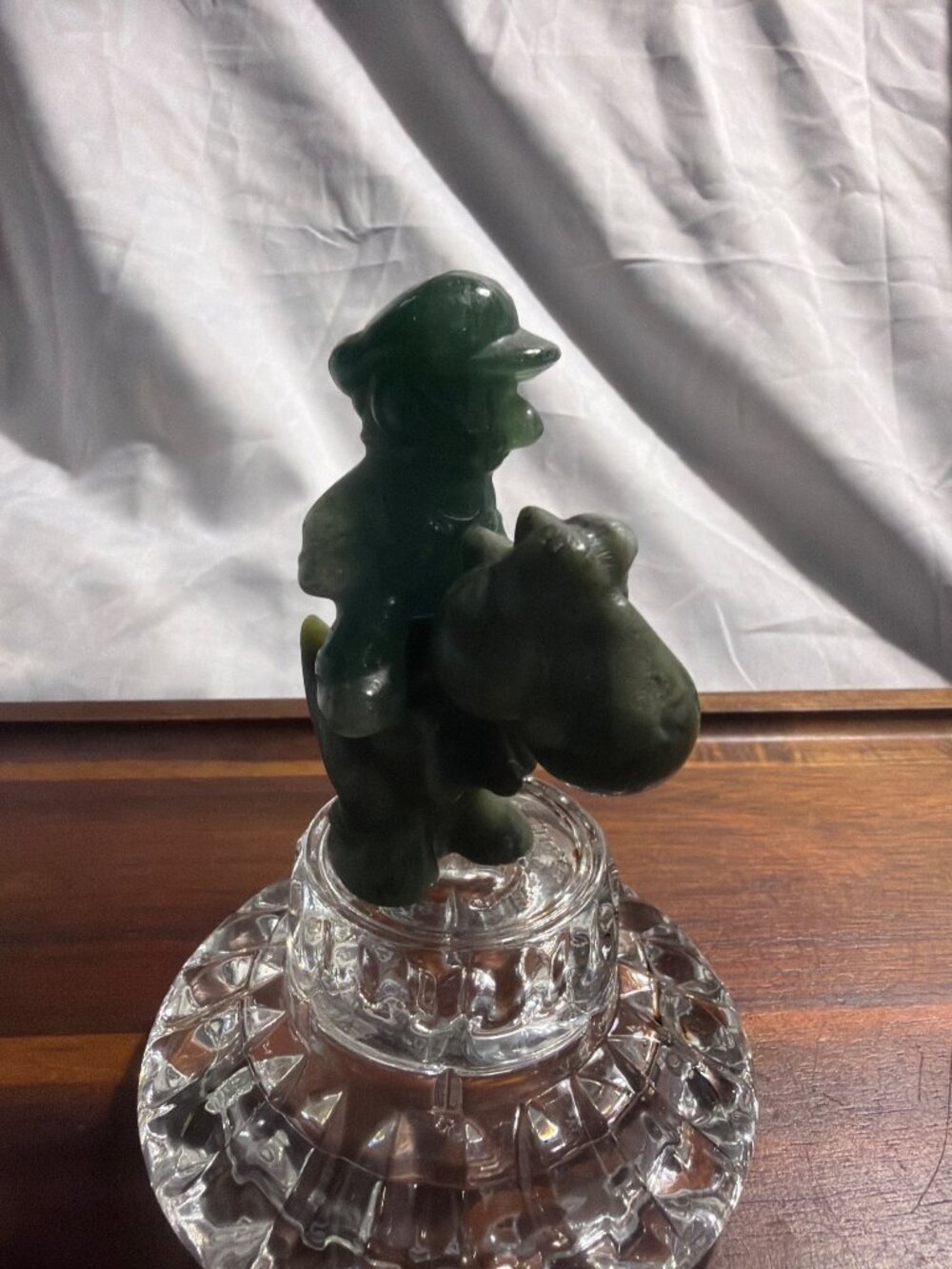 Green Aventurine Mario Jade Yoshi Crystal Carving